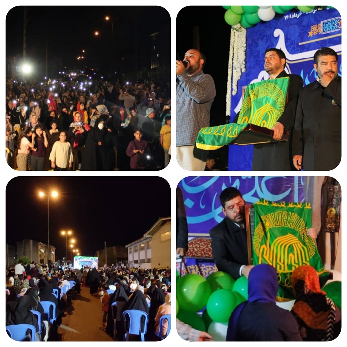 جشن ولادت امام رضا(ع) همراه با استقبال پرشور مردم محله انبارنفت از توابع شهر رشت از خادمين حرم مطهر امام رضا(ع) به همت و تلاش کانون امام رضا(ع)