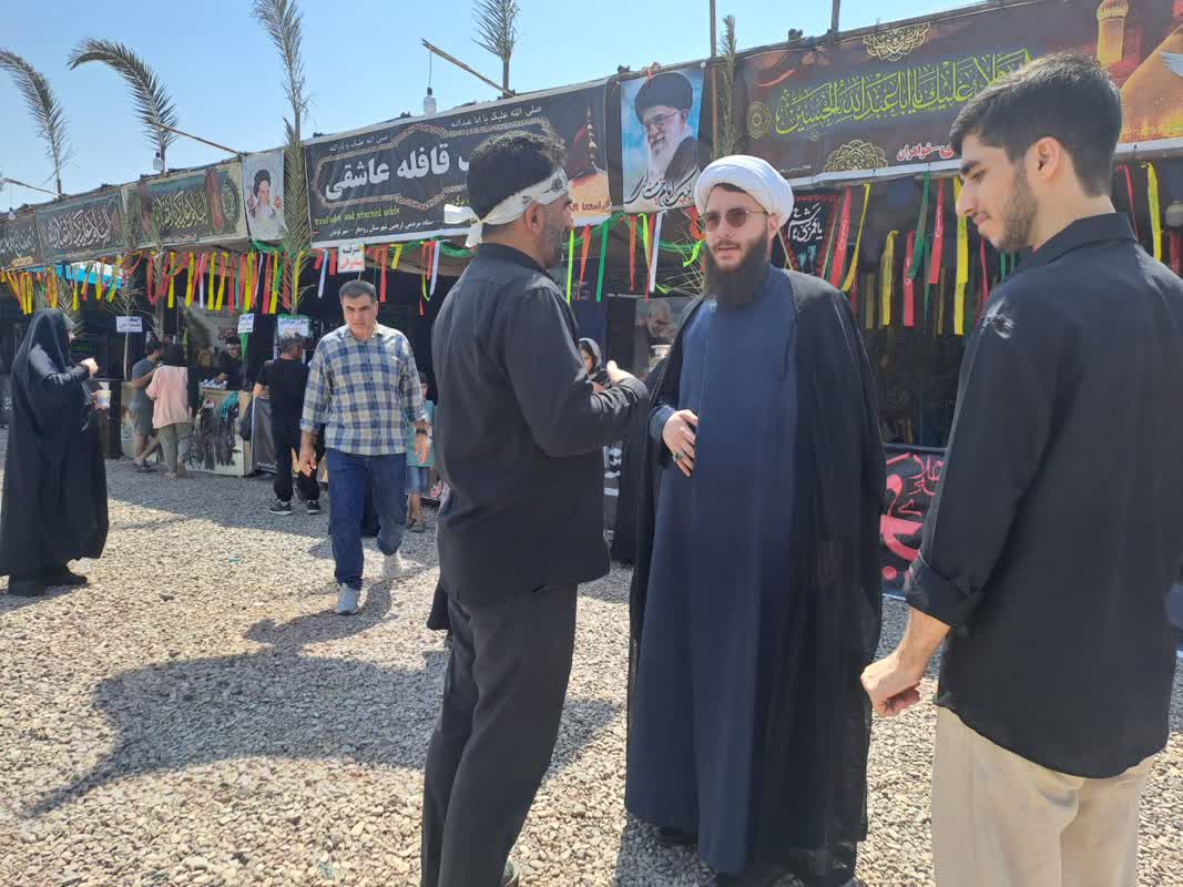 موکب قافله عاشقي؛ ايستگاه بچههاي مسجد در بدرقه زائران اربعين