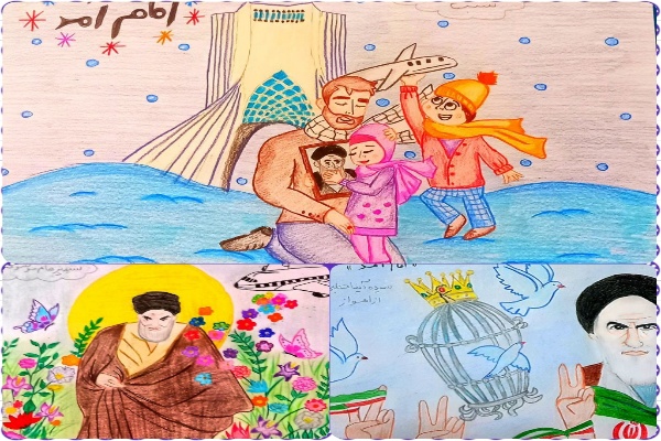 نقاشي کودکان و نوجوانان کانون زينبيه خشکرودبار و اهدا به امام و شهدا