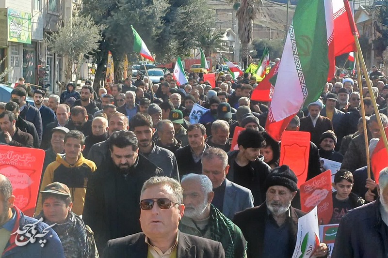 حضور اعضاي کانون هاي مساجد گيلان در راهپيمايي 22 بهمن