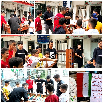 به مناسبت گراميداشت هفته دفاع مقدس يک دوره مسابقات دارت و فوتبال دستي با حضور نوجوانان و جوانان مسجد و کانون امام جعفر صادق(ع) آستارا برگزار شد