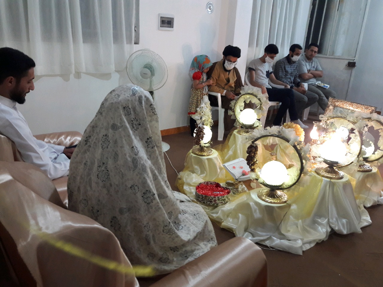ازدواج آسان يک زوج لنگرودي در مسجد حضرت فاطمه الزهرا(س)